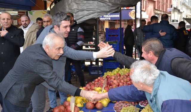 Edirne Keşan'da CHP'li Özcan'a yoğun ilgi