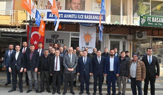 Başkan Ergün ve Başkan Alhan, AK Parti İlçe Teşkilatını ziyaret etti