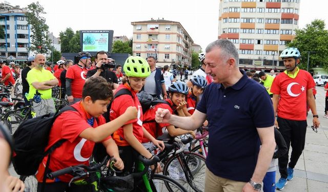 Kocaeli’de pedallar ‘Barış’ için çevrildi