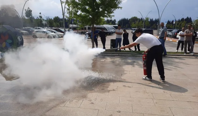 İtfaiyeden kongre merkezi personeline eğitim