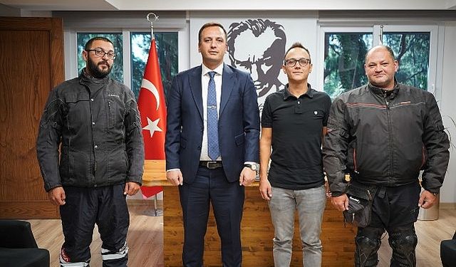 Moto kuryelerden Başkan Eşki’ye teşekkür ziyareti