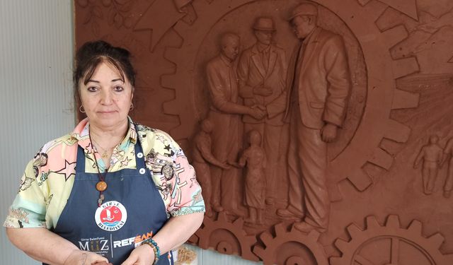 Heykeltıraşın Atölyesi enkaz altında kaldı yılmadı!