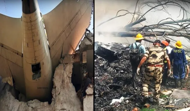 Hindistan'da uçak kazası! Kurtulan olmadığı düşünülüyor!