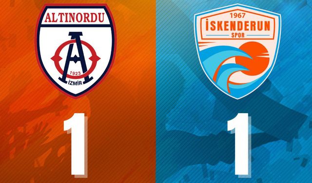 Altınordu ile İskenderun Spor Yenişemedi: 1-1