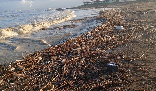 Arsuz Karaağaç Sahilini Yağış Sonrası atık vurdu!