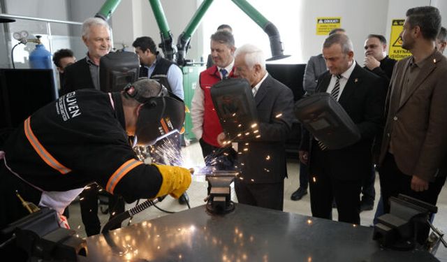 İSTE’de Kaynakçı Meslek Eğitim Programı’nda ilk kaynak yapıldı