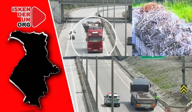 Otoyolda Geri Geri Giden, Tehlikeli Yük Taşıyan Cezayı Yedi