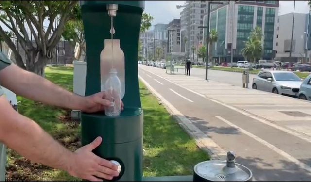 İskenderun  Sahilinde Vatandaşa Su Sebili