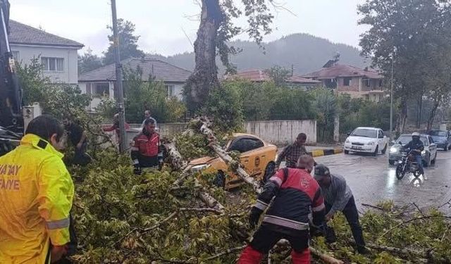 Yayladağı’nda Şiddetli Yağış ve Rüzgâr Etkisi…