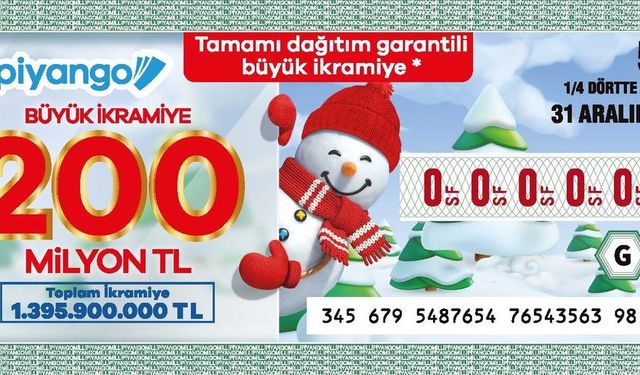 Milli Piyango yılbaşı özel çekilişi 200 Milyon