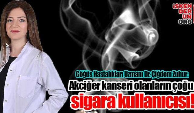 “Akciğer kanseri olanların çoğu sigara kullanıcısı!”