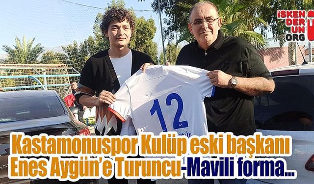 Enes Aygün’e turuncu mavili forma hediye edildi