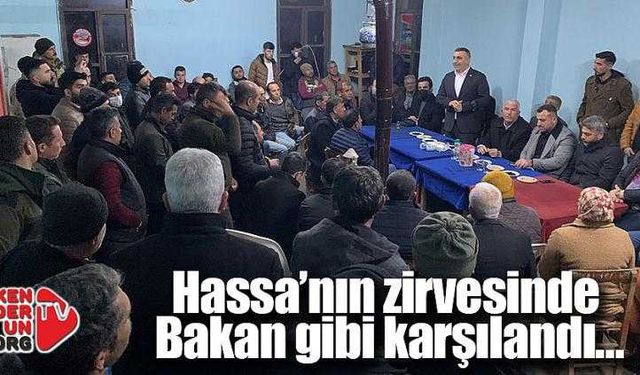 MHP'li Kaşıkçı Hassa’da bakan gibi karşılandı…