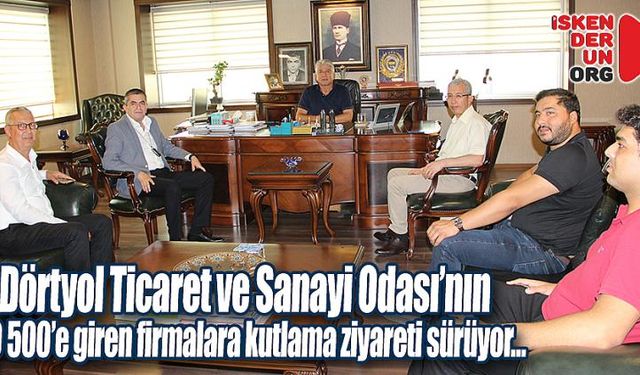  İSO 500’e giren firmalara kutlama ziyareti…