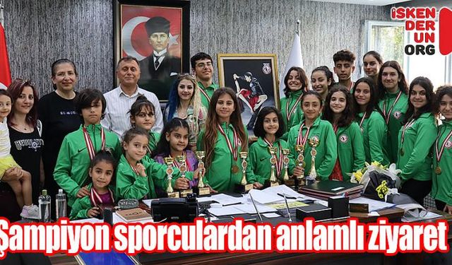 Şampiyon sporculardan anlamlı ziyaret