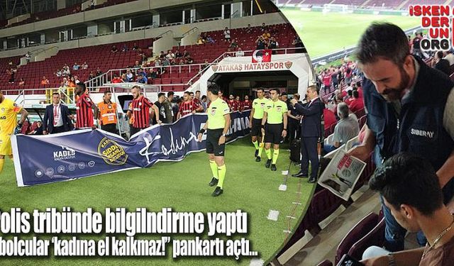 Futbolcular ‘kadına el kalkmaz!” pankartı açtı…