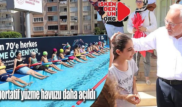 İki portatif yüzme havuzu daha açıldı