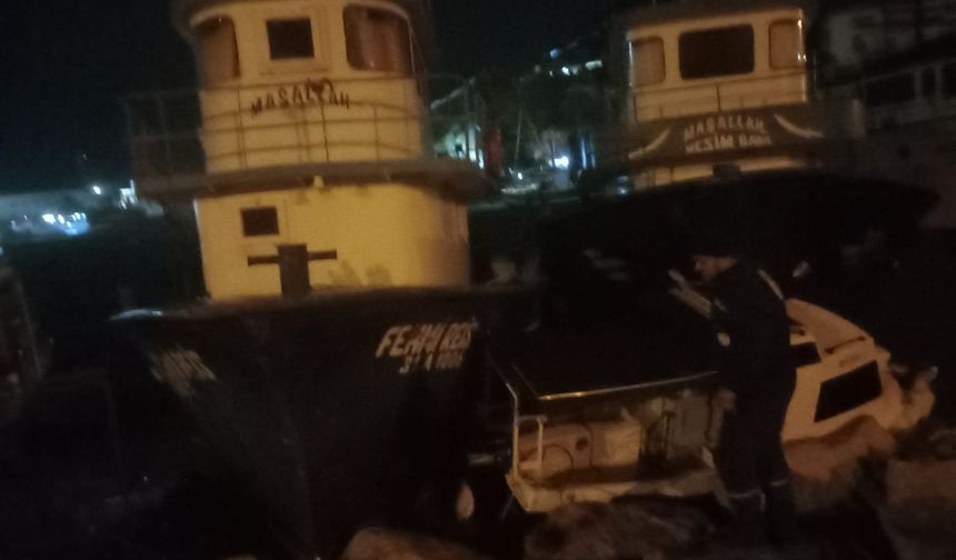 Halat koparan iki tekne bir tekneyi batırdı!