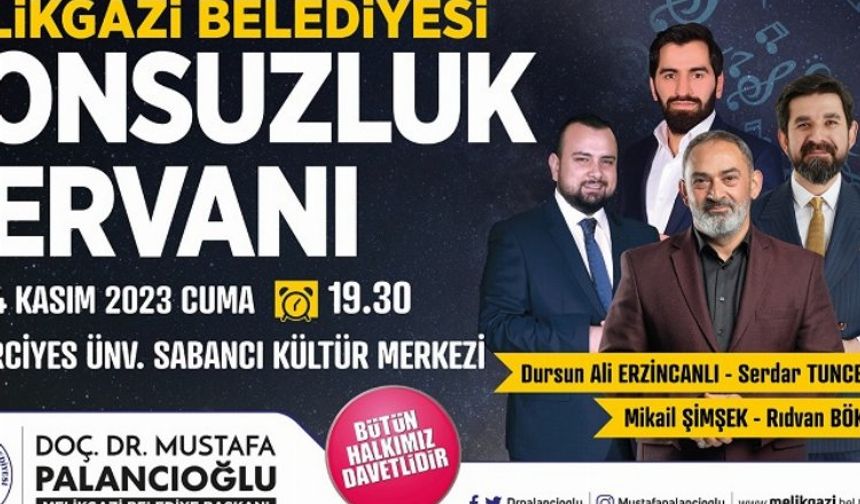 Kayseri Melikgazi'de şiir dolu akşam