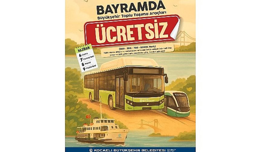 Bayram boyunca ulaşım ücretsiz