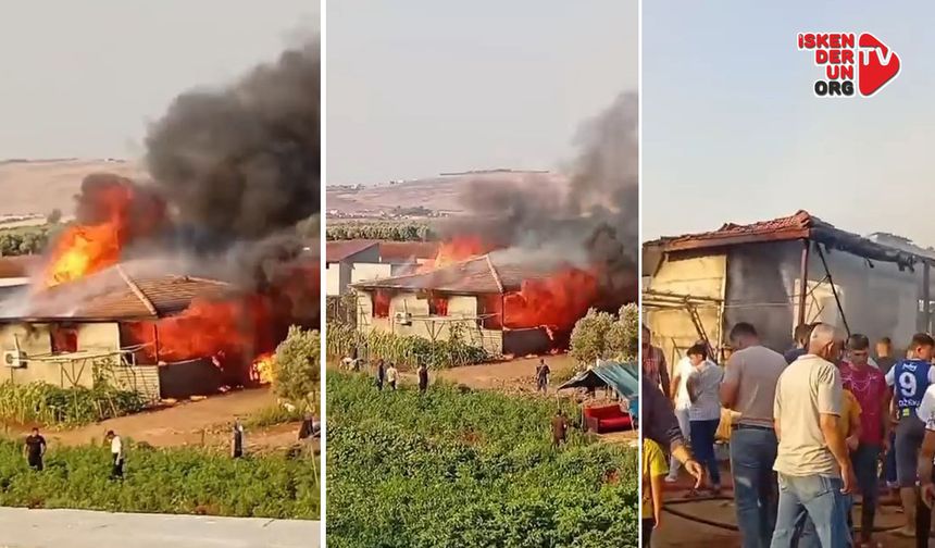 Reyhanlı’da yanan ev kullanılamaz hale geldi…