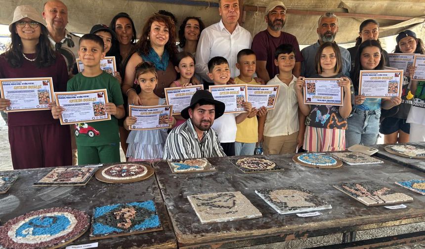 İssos Antik Kent'te Mozaik Çocuk Atölyesine ilgi…