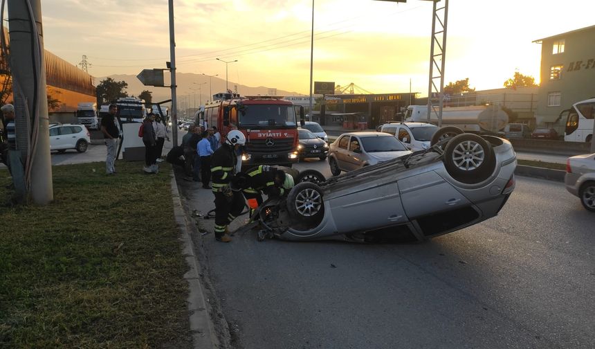 İskenderun'da Tek Taraflı Trafik Kazası…