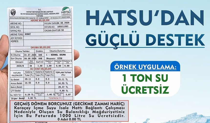HATSU'dan 3 İlçede Aboneye 'Bulanık Su' İndirimi!