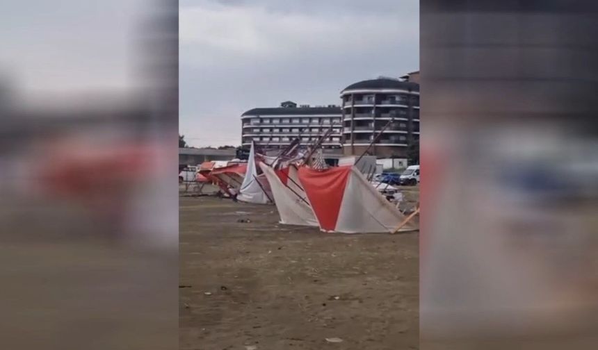 Çadırlar Uçtu, Stantlar Zarar Gördü