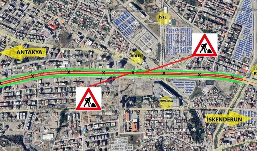 İskenderun’a AVM Önünde Yeni Yaya Üst Geçidi