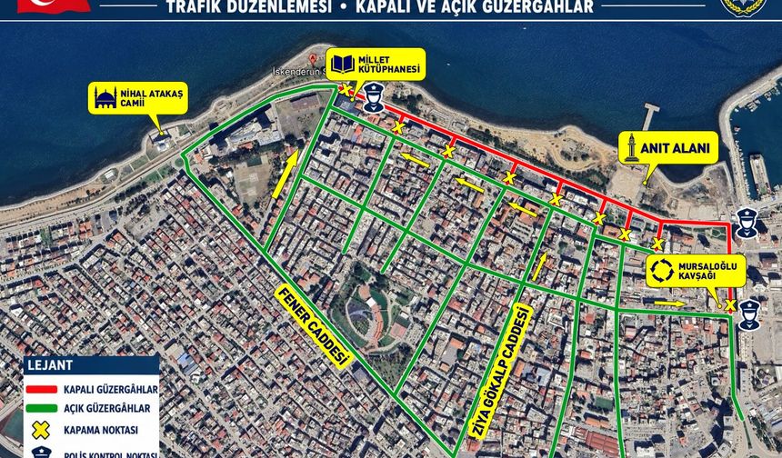 İskenderun’da 29 Ekimde Sahil Yolu Trafiğe Kapalı…