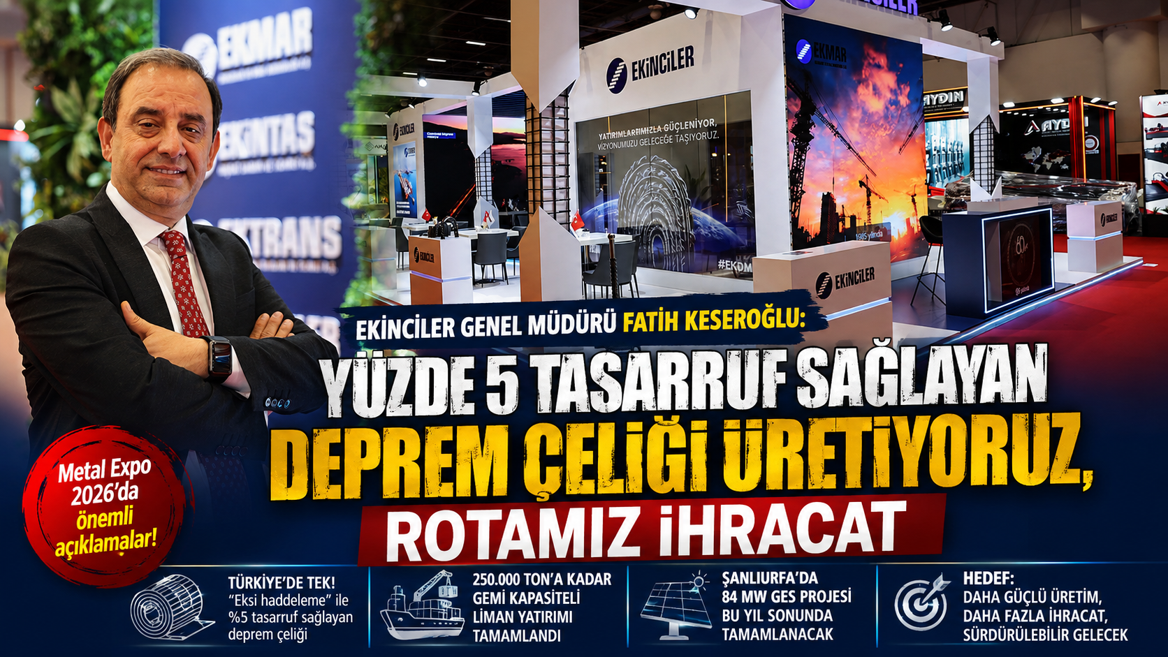 Ekinciler Genel Müdürü Keseroğlu Metal Expo 2026’da…